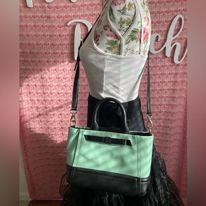Authentic Kate Spade Patent Leather Mint Green Bow Handbag 👜♠️✨